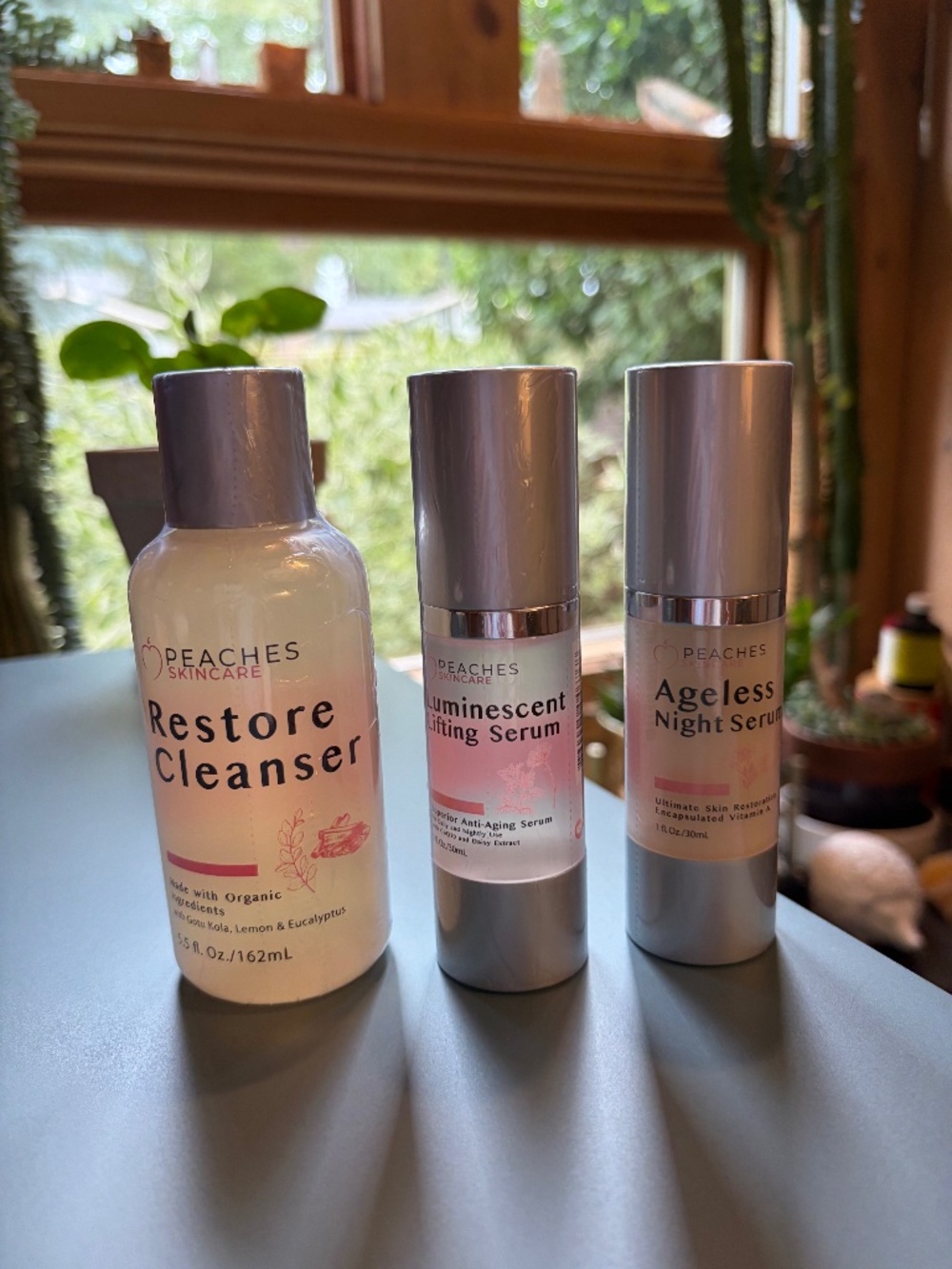PEACHES cleanser and two serum bundle